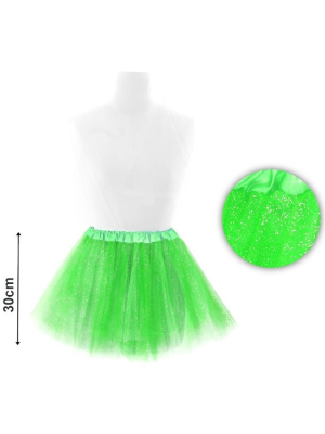 Tutu Purpurina Verde 30cm - Faldas y Pantalones