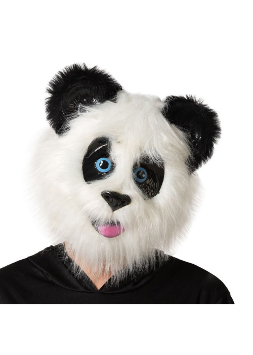 Mascara de Oso Panda con Pelo - Mascaras de Animales