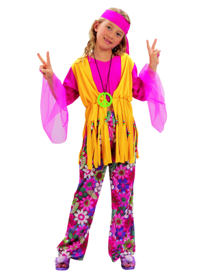Disfraz de Hippie Chica Infantil - Disfraces de Hippie para Niña