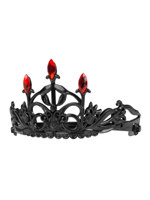 Diadema Tiara Negra con Ruby - Sombreros