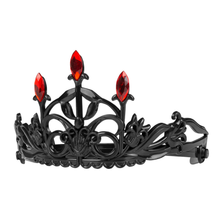 Diadema Tiara Negra Con Ruby - Complementos Disfraces Halloween