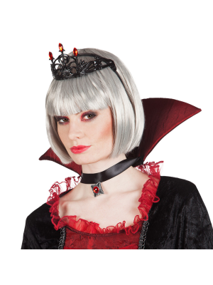 Diadema Tiara Negra con Ruby - Sombreros