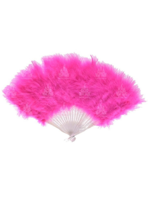 Abanico de Plumas Fucsia - Complementos de Drag Queen