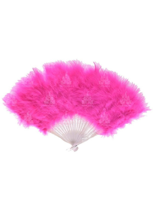 Abanico de Plumas Fucsia - Complementos de Drag Queen