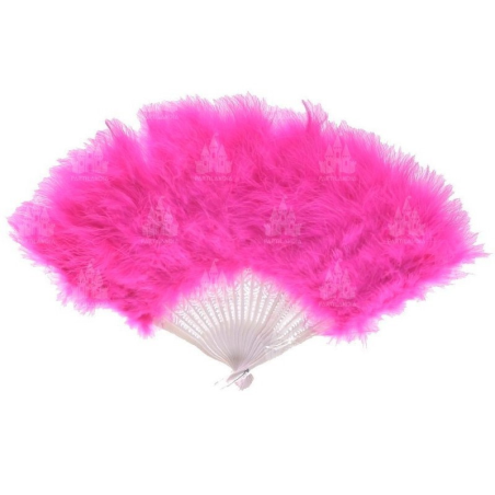 Abanico de Plumas Fucsia - Complementos de Drag Queen