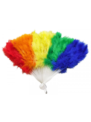 Abanico de Plumas Multicolor - Accesorios