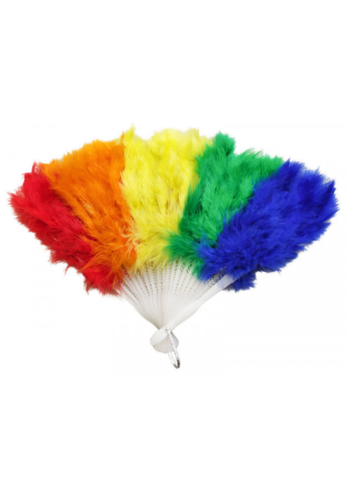 Abanico de Plumas Multicolor - Accesorios