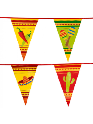 Banderines Triangulares Fiesta Mejicana - Fiesta Mexicana