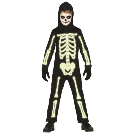 Disfraz de Esqueleto Fluorescente Infantil