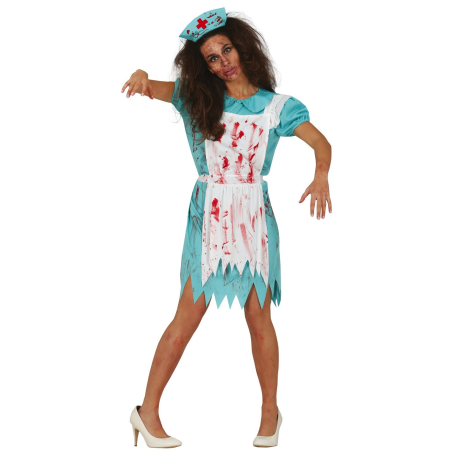 Disfraz de Zombie Enfermera Verde Mujer - Disfraces de Zombies para Mujer