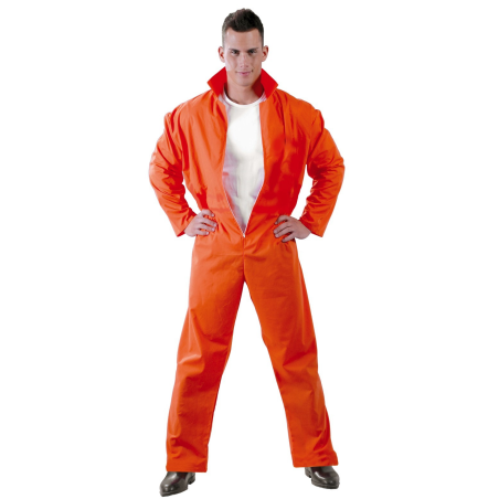 Disfraz de Convicto Naranja - Disfraces de Policias y Presos para Hombres