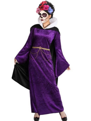 Disfraz de Catrina Morada - Disfraces de Esqueleto para Mujer