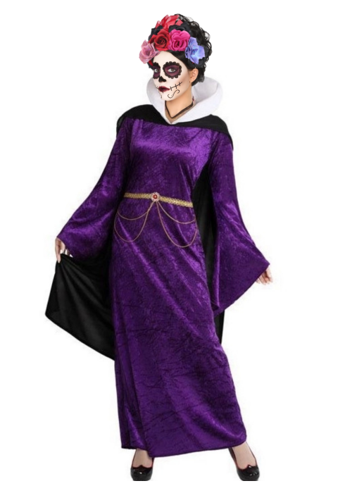 Disfraz de Catrina Morada - Disfraces de Esqueleto para Mujer