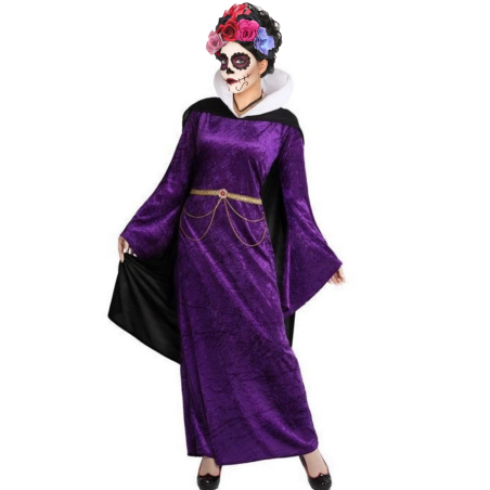 Disfraz de Catrina Morada