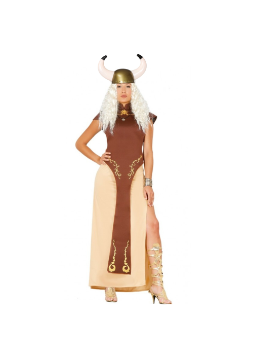 Disfraz de Reina Vikinga Marron