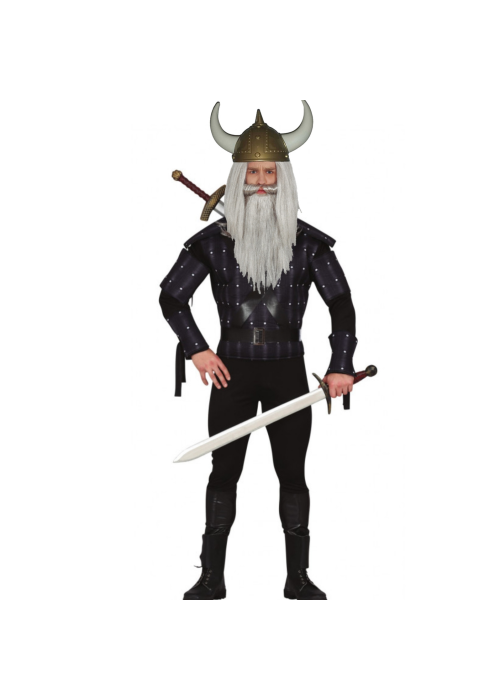 Disfraz de guerrero vikingo para adultos, talla M, disfraz medieval, disfraz  de guerrero vikingo para hombre : : Juguetes y Juegos