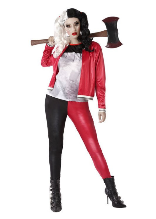 Dsfraz de Chica Joker Rojo y Negro