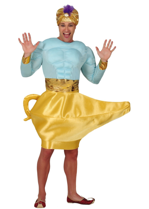  Disfraz de genio de Aladdin de Disney de talla grande 2X :  Ropa, Zapatos y Joyería