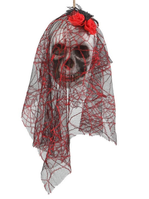 Comprar Calavera con Velo y Rosas Rojas - Calaveras y Esqueletos
