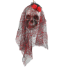 Calavera con Velo y Rosas Rojas - Calaveras y Esqueletos