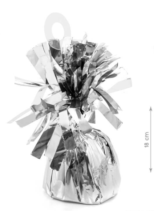 Peso para Globos de Helio Plata - Articulos y Decoracion de Fiesta