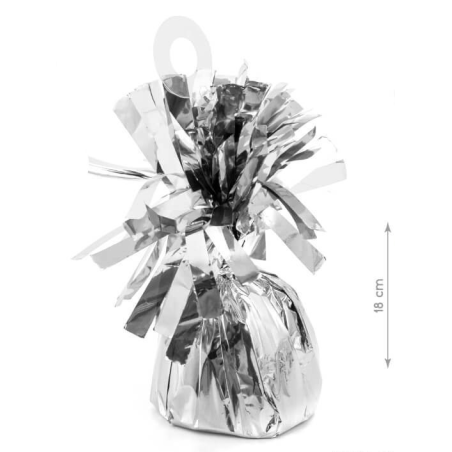 Peso para Globos de Helio Plata - Articulos y Decoracion de Fiesta
