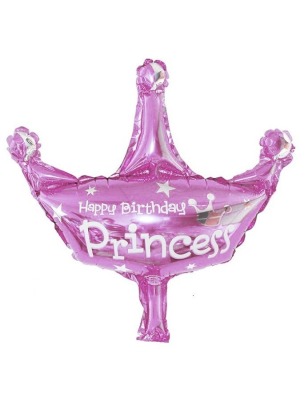 Globo Corona Metalizado - Fiestas de Cumpleaños de Princesas