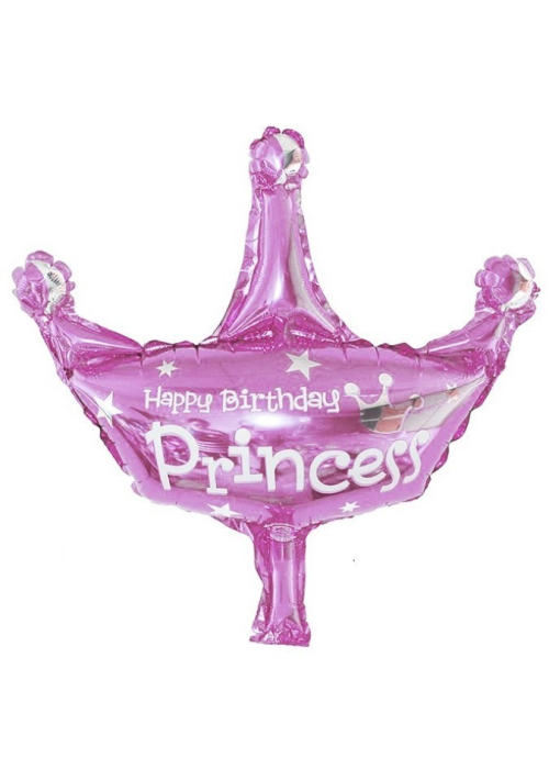 Globo Corona Metalizado - Fiestas de Cumpleaños de Princesas