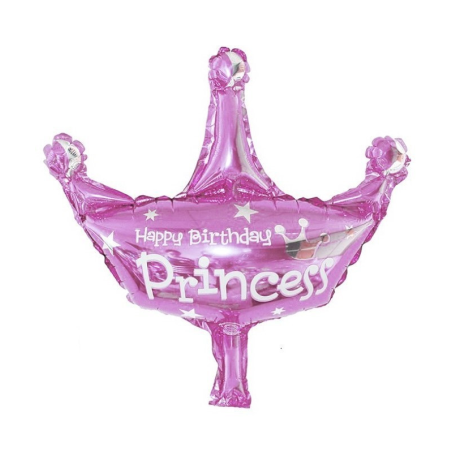 Globo Corona Metalizado - Fiestas de Cumpleaños de Princesas