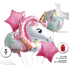 Globos Set Unicornio 5 Piezas - Fiestas de Cumpleaños de Unicornios