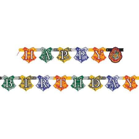 Guirnalda Harry Potter Happy Birthday - Fiesta de Cumpleaños de Harry Potter
