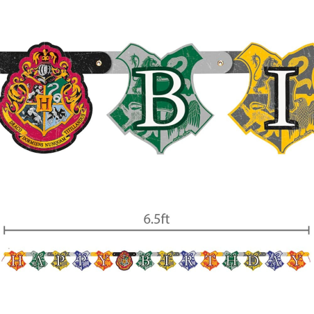Guirnalda Harry Potter Happy Birthday - Fiesta de Cumpleaños de Harry Potter