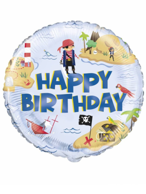 Globo Circular Pirata 18 - Fiestas de Cumpleaños de Piratas
