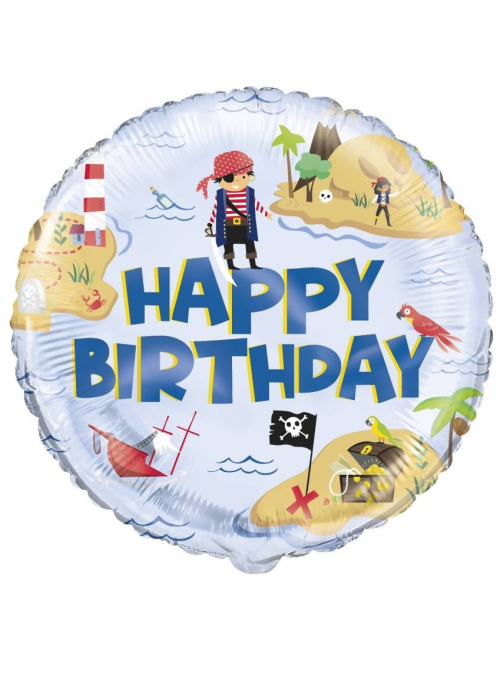 Globo Circular Pirata 18 - Fiestas de Cumpleaños de Piratas