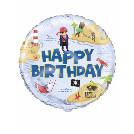 Globo Circular Pirata 18 - Fiestas de Cumpleaños de Piratas