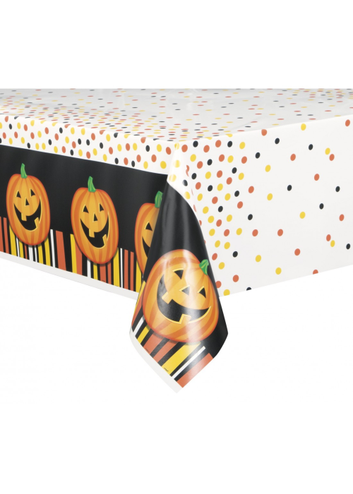 Mantel Halloween con Calabazas - Platos, Vasos y Decoracion de Mesa