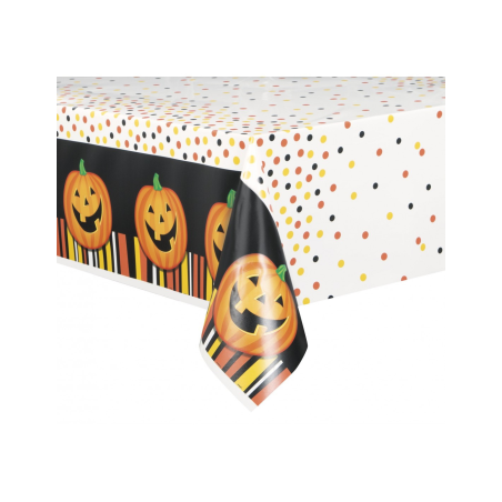 Mantel Halloween con Calabazas