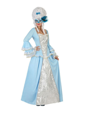 Disfraz de Cortesana Azul - Disfraces de Epoca para Mujer