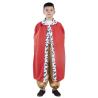 Capa Rey Roja con Estampado Infantil - Complementos Navideños