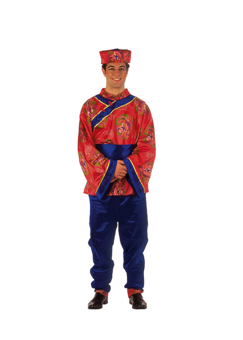 Disfraz de Chino Rojo Hombre - Disfraces Orientales para Hombre