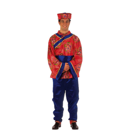 Disfraz de Chino Rojo Hombre - Disfraces Orientales para Hombre