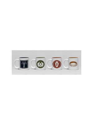 Pack de 4 Tazas Espresso Symbols El Señor de los Anillos - Regalos de El Señor de Los Anillos