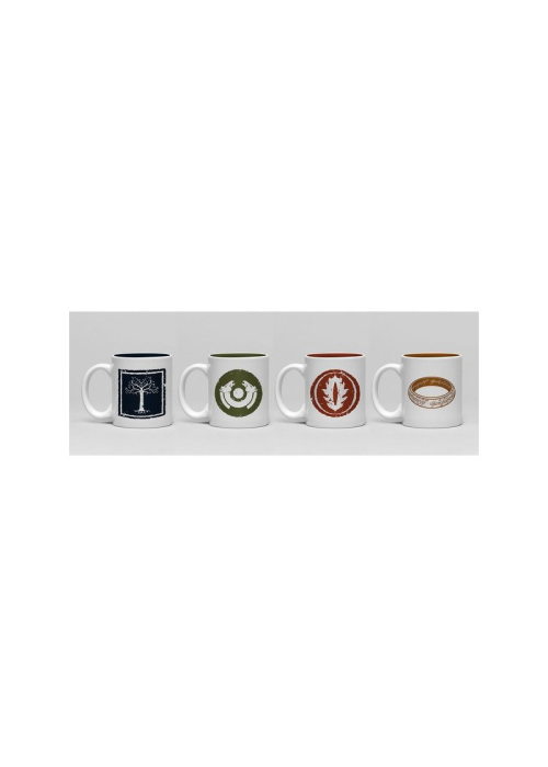 Pack de 4 Tazas Espresso Symbols El Señor de los Anillos