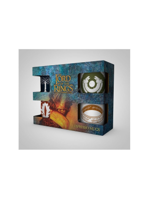 Pack de 4 Tazas Espresso Symbols El Señor de los Anillos - Regalos de El Señor de Los Anillos