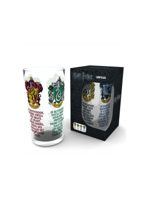 Vaso largo de cristal Harry Potter Logos House Crest