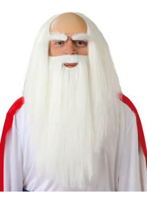 Comprar una Perruca i Barba Blanca amb un cap Calb, per només 9.50€ – vestit de Botiga en línia