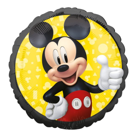 Globo Redondo Mickey 18/45cm - Fiestas de Cumpleaños de Mickey