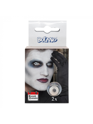 Lentillas Blancas con Borde Negro Maniac - COMPLEMENTOS POR CATEGORIA