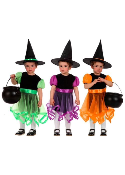 Disfraz de Brujita Colores Tul Bebe - Disfraces de Brujas y Hechiceros para Bebes