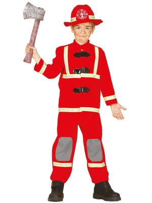 Disfraz de Bombero Rojo Infantil - Disfraces de Bomberos Infantiles